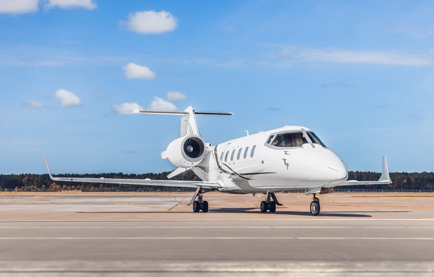Learjet 60 on the ramp
